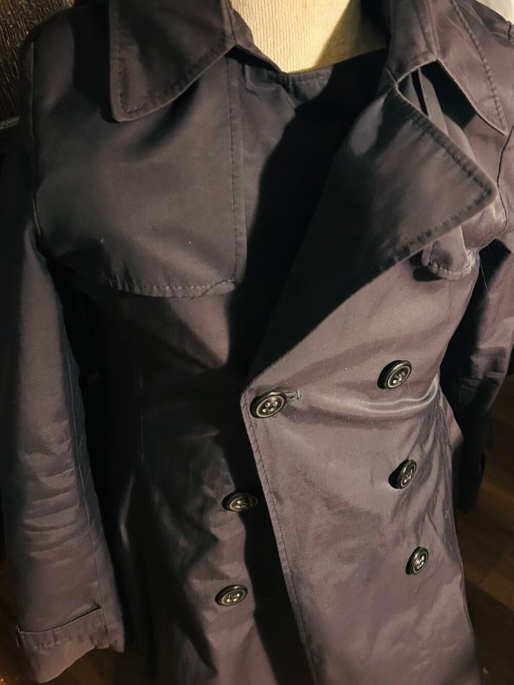 DKNY Midnight Swing Trench Coat M